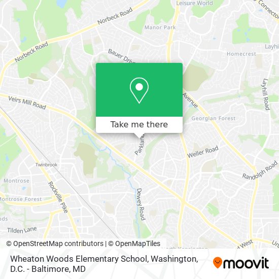 Mapa de Wheaton Woods Elementary School