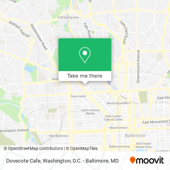Mapa de Dovecote Cafe