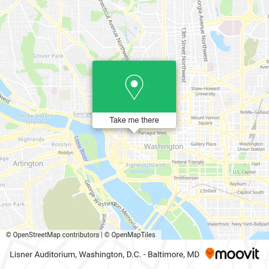 Lisner Auditorium map