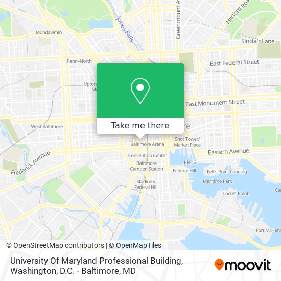 University Of Maryland Professional Building map