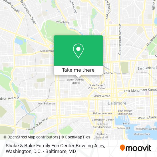 Mapa de Shake & Bake Family Fun Center Bowling Alley