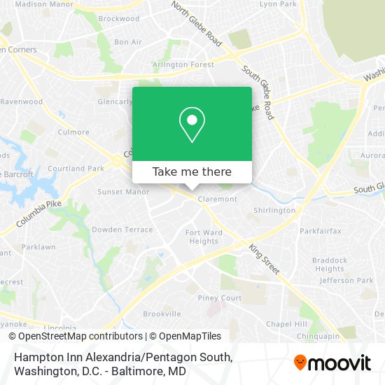 Mapa de Hampton Inn Alexandria / Pentagon South