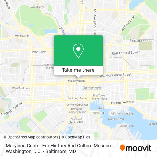 Mapa de Maryland Center For History And Culture Museum