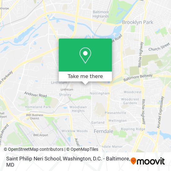 Saint Philip Neri School map