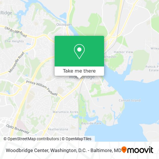 Woodbridge Center map