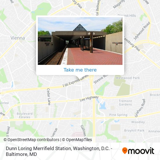 Dunn Loring Merrifield Station map