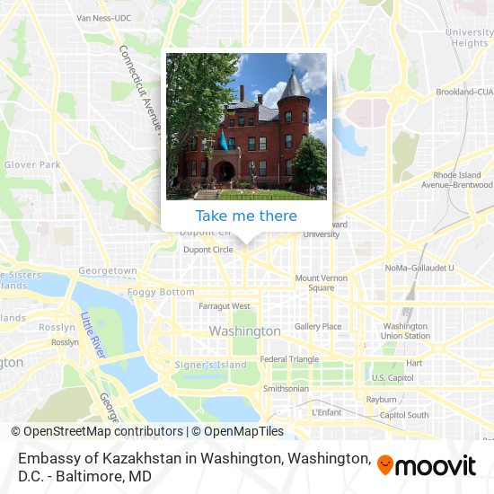 Mapa de Embassy of Kazakhstan in Washington