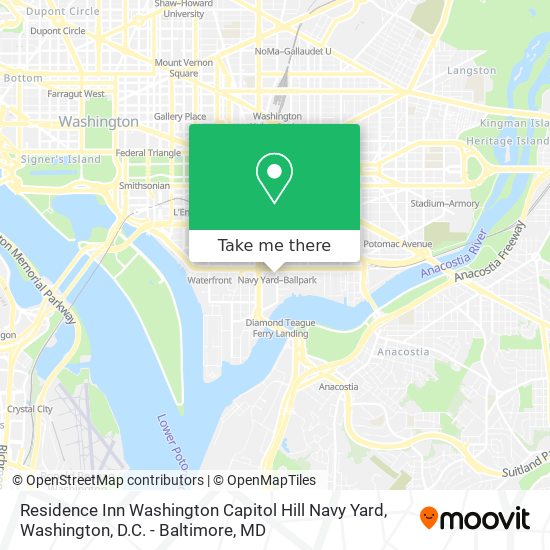 Mapa de Residence Inn Washington Capitol Hill Navy Yard