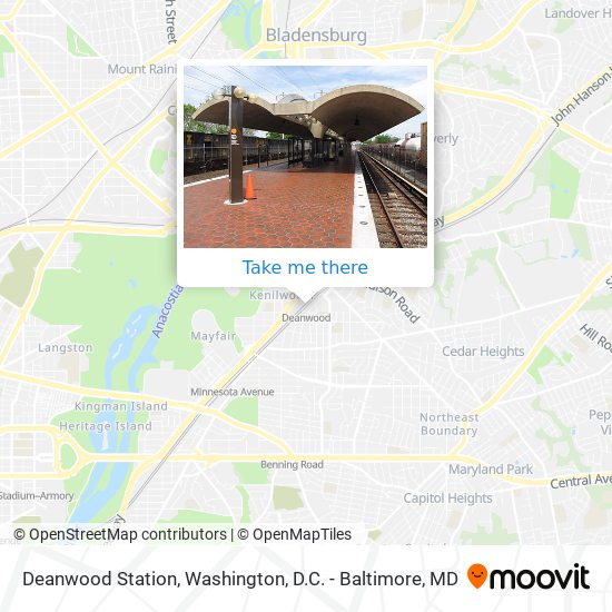 Mapa de Deanwood Station