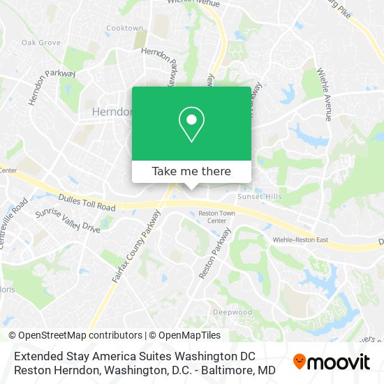 Mapa de Extended Stay America Suites Washington DC Reston Herndon