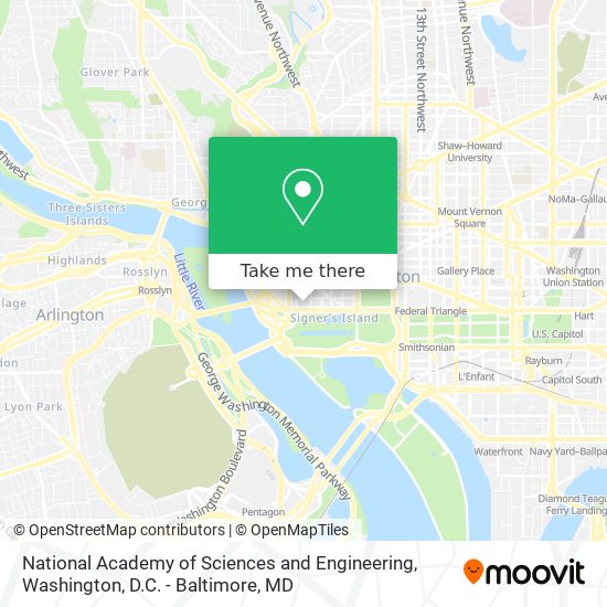 National Academy of Sciences and Engineering map