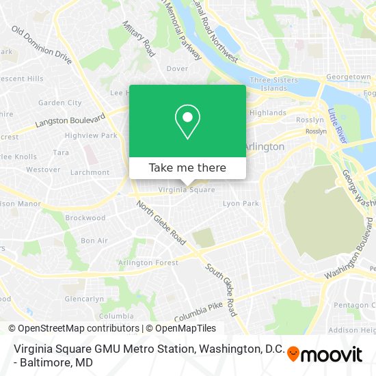 Virginia Square GMU Metro Station map