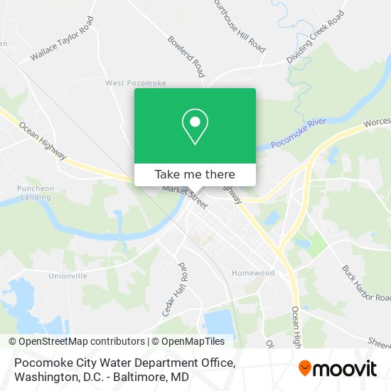 Mapa de Pocomoke City Water Department Office