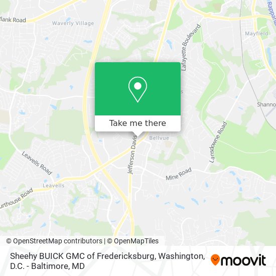 Mapa de Sheehy BUICK GMC of Fredericksburg