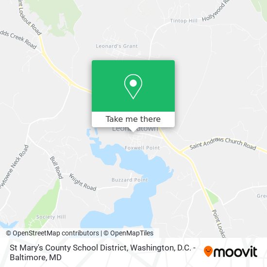 St Mary's County School District map