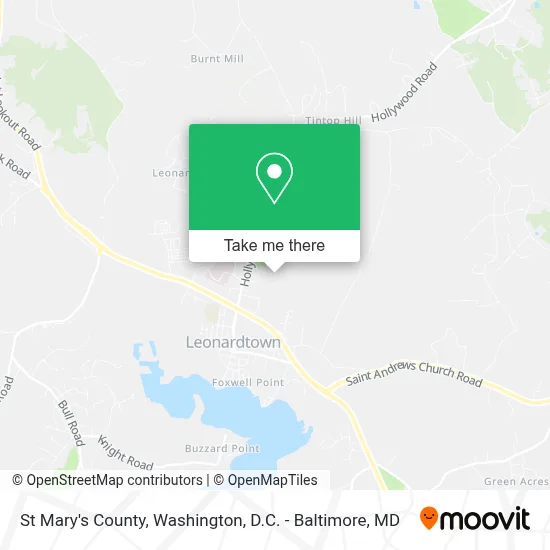 St Mary's County map