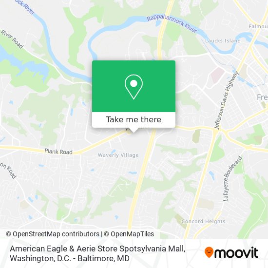 American Eagle & Aerie Store Spotsylvania Mall map