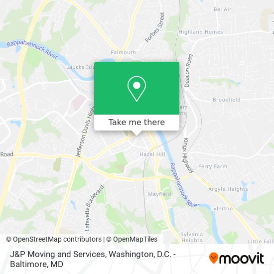 J&P Moving and Services map