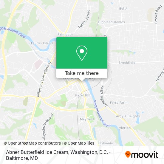 Mapa de Abner Butterfield Ice Cream