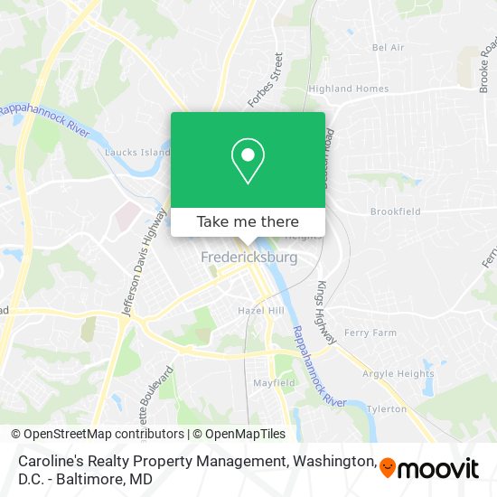 Caroline's Realty Property Management map