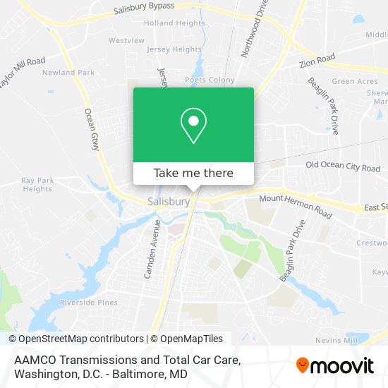 AAMCO Transmissions and Total Car Care map