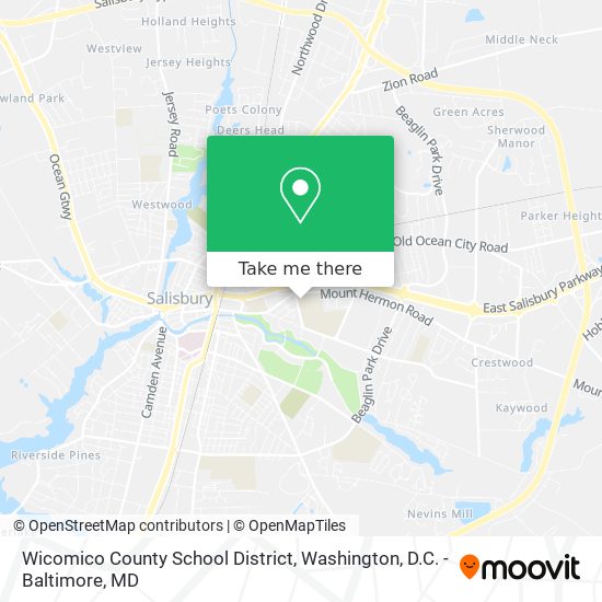 Wicomico County School District map