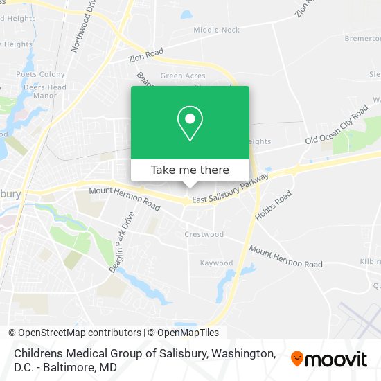 Mapa de Childrens Medical Group of Salisbury