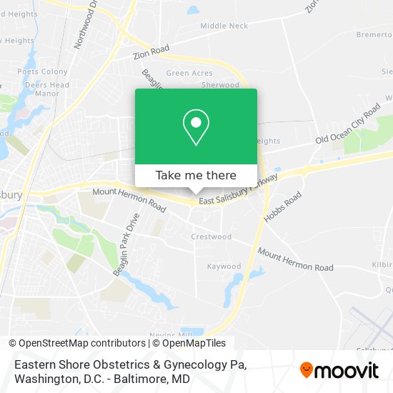 Eastern Shore Obstetrics & Gynecology Pa map