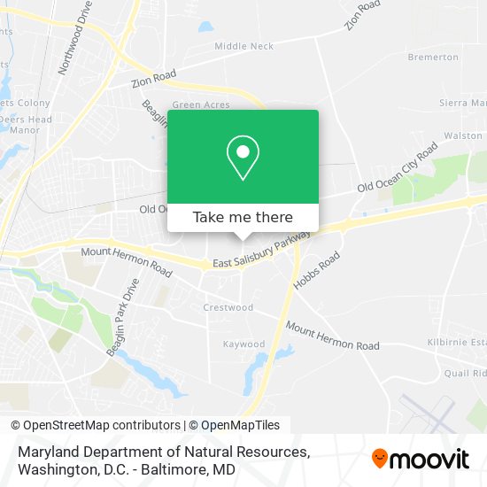 Maryland Department of Natural Resources map