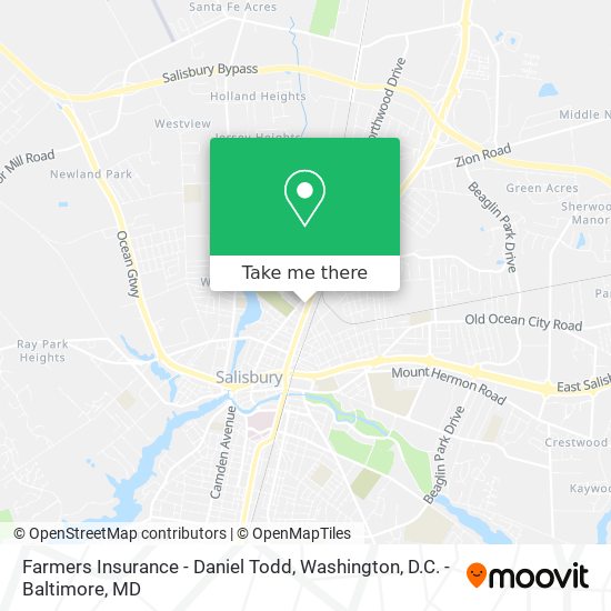 Farmers Insurance - Daniel Todd map