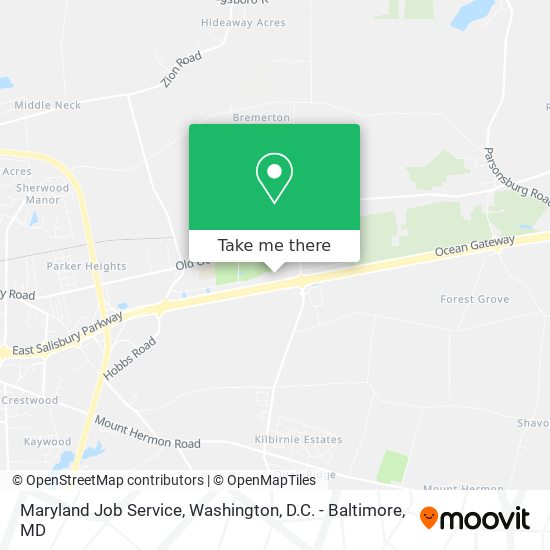 Mapa de Maryland Job Service
