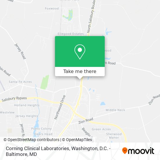 Corning Clinical Laboratories map