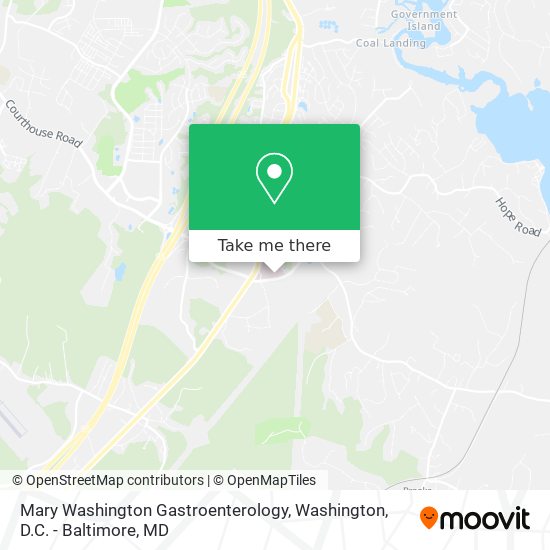 Mary Washington Gastroenterology map