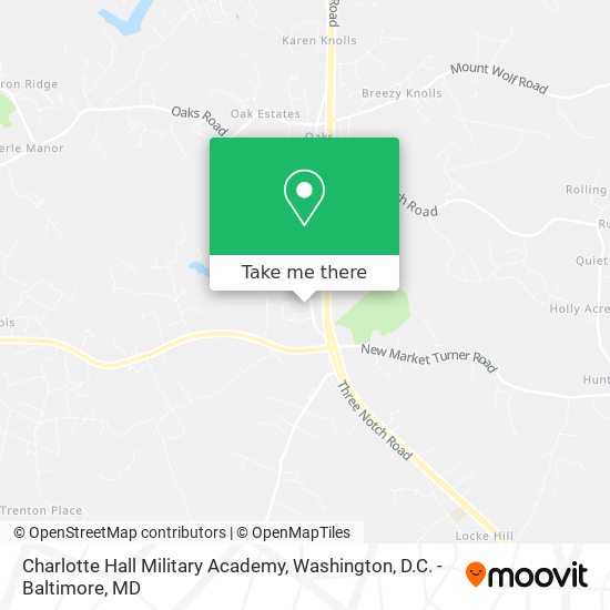 Mapa de Charlotte Hall Military Academy