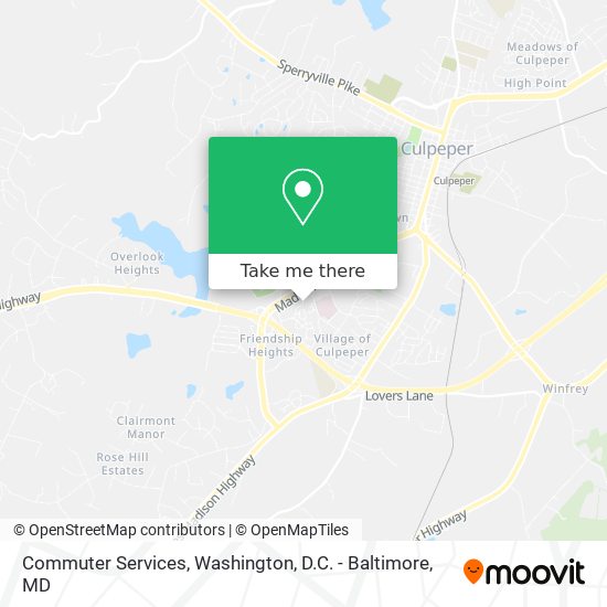 Commuter Services map