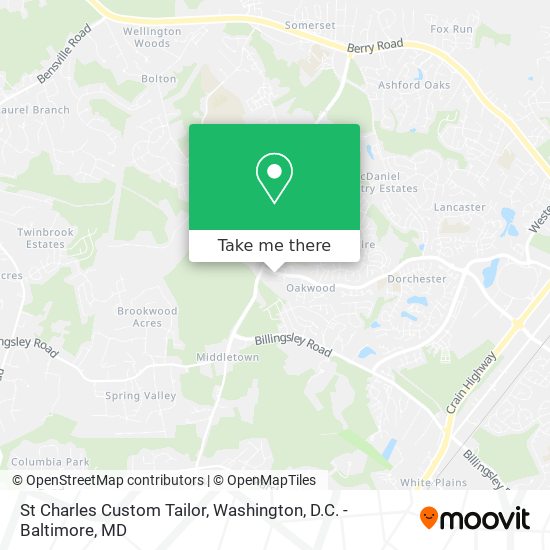 St Charles Custom Tailor map