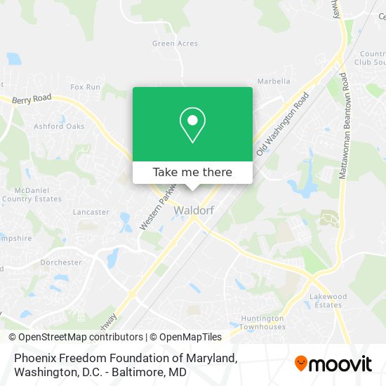 Mapa de Phoenix Freedom Foundation of Maryland