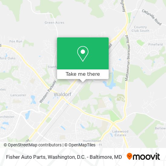 Fisher Auto Parts map
