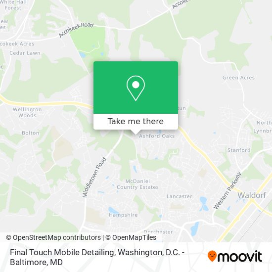 Mapa de Final Touch Mobile Detailing