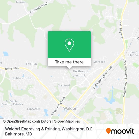 Waldorf Engraving & Printing map