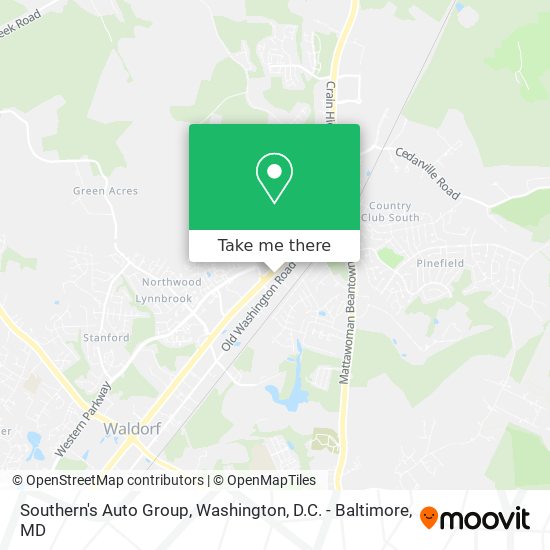 Southern's Auto Group map