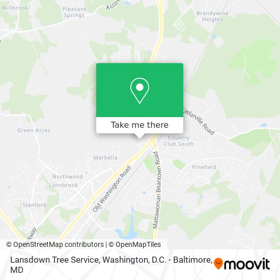 Lansdown Tree Service map