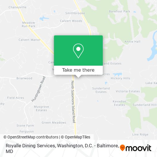Mapa de Royalle Dining Services