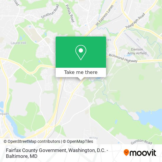 Fairfax County Government map