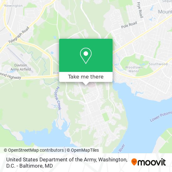 United States Department of the Army map
