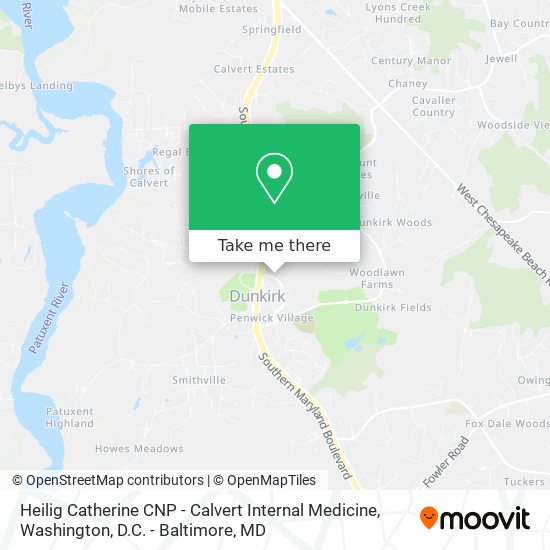 Heilig Catherine CNP - Calvert Internal Medicine map