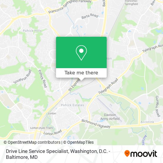Drive Line Service Specialist map