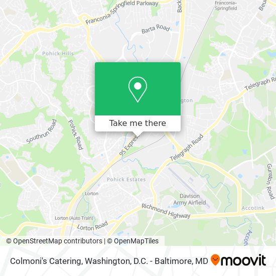 Colmoni's Catering map