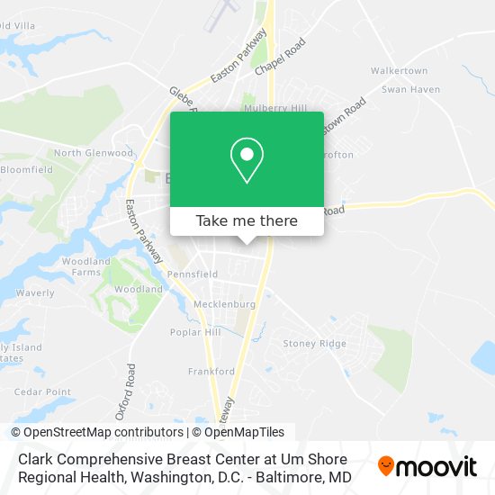 Clark Comprehensive Breast Center at Um Shore Regional Health map