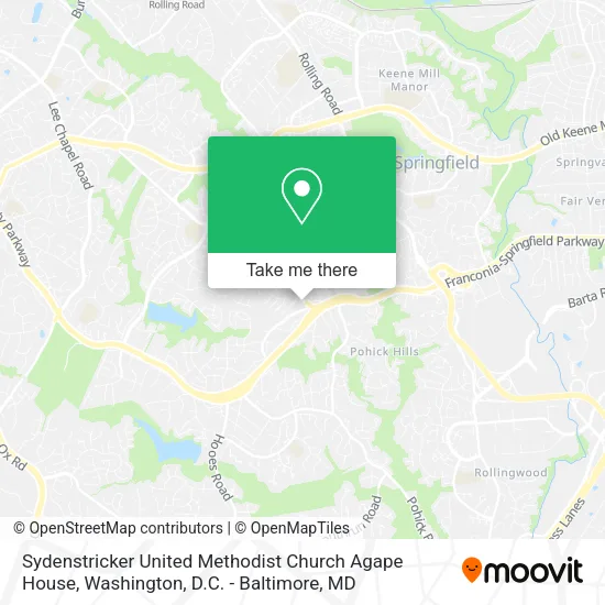 Sydenstricker United Methodist Church Agape House map